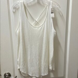 LOFT Women's White Tank Top